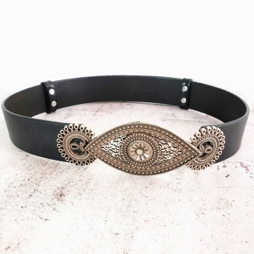 Olga Santini Bohemian Tribal Genuine Leather Belt